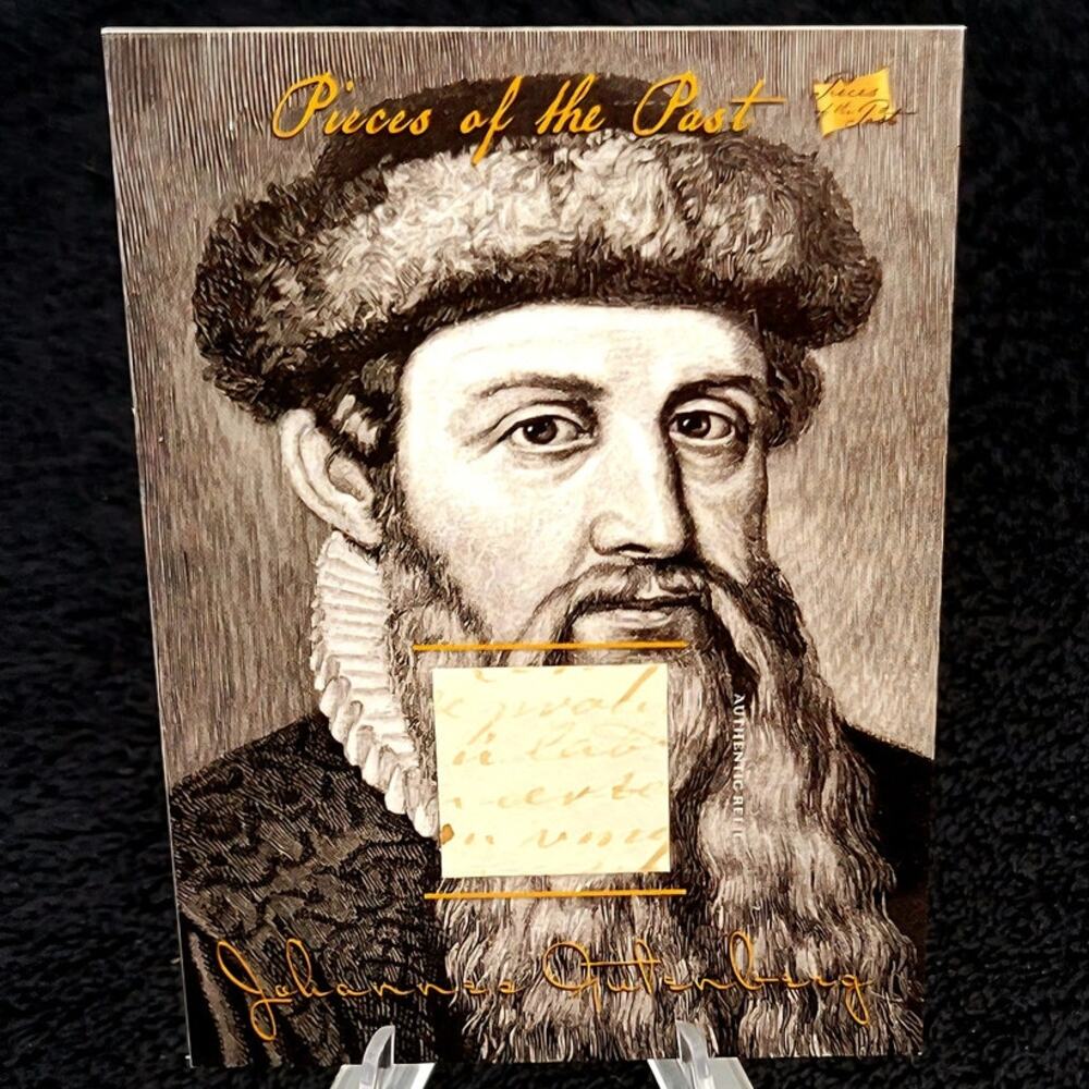 Authentic Johannes Gutenberg Handwriting Relic Piece of History Amazing Inventor